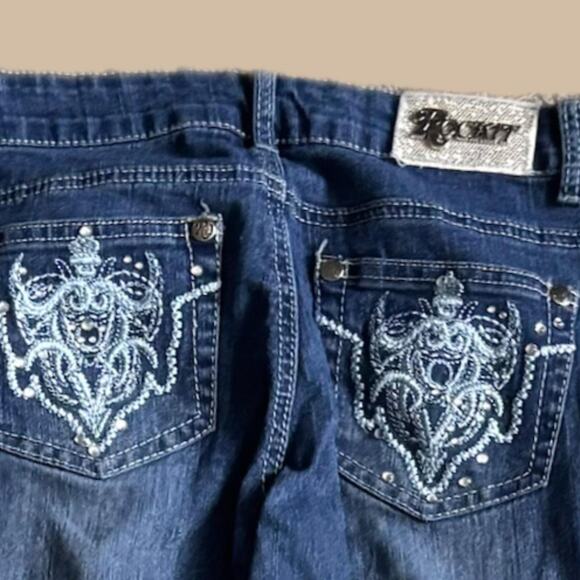 ROCKIT JEANS WITH  EMBELISHED POCKET DETAIL - Picture 2 of 5